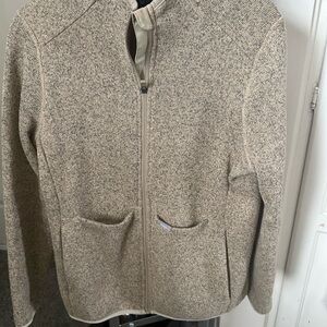 Figs Beige Zip-Up Jacket